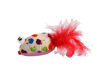 Ratón Colorido con Plumas