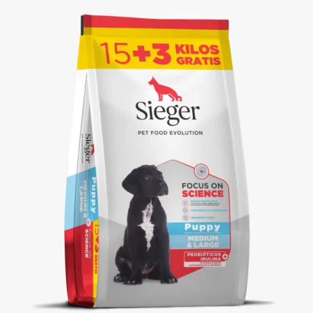 Sieger Cachorro Mediano y Grande 15kg + 3kg