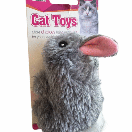 Conejo De Peluche Para Gatos 10cm