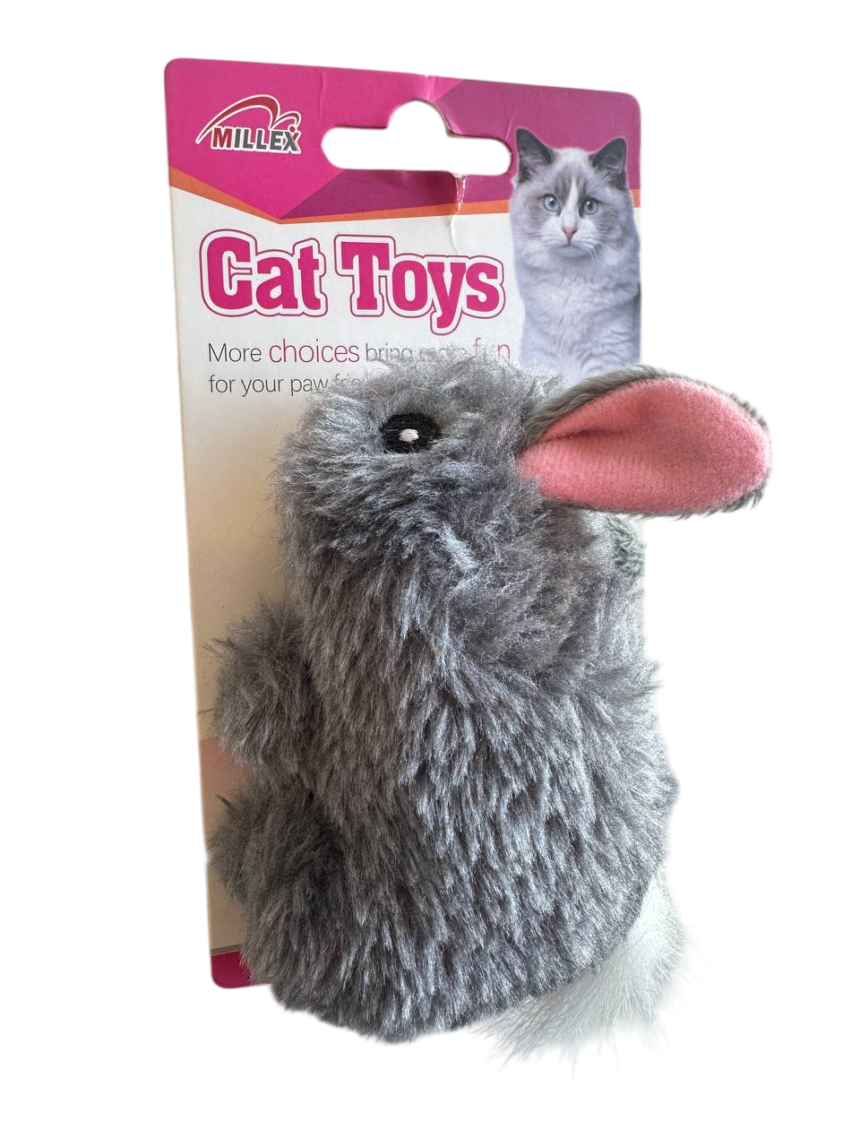 Conejo De Peluche Para Gatos 10cm