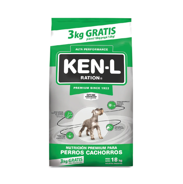 Ken L Perro Cachorro 15 kg + 3 kg
