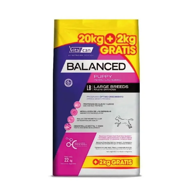 Vitalcan Balanced Cachorro Grande 20 +2 kg