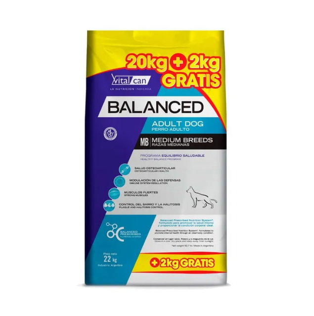 Balanced Raza Mediana Adulto 20 + 2kg!