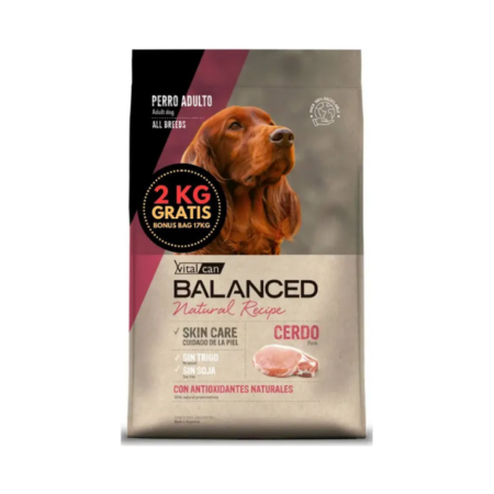 Balanced Perro Natural Recipe Cerdo 15 + 2kg